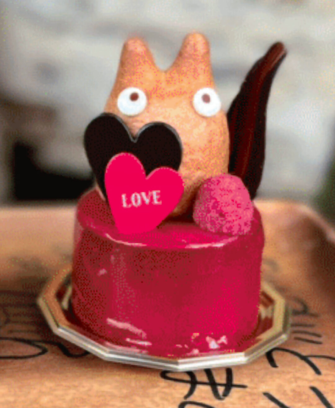 小トトロの苺ムースケーキ（バレンタインデー）